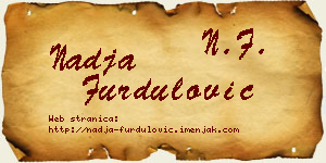 Nadja Furdulović vizit kartica
